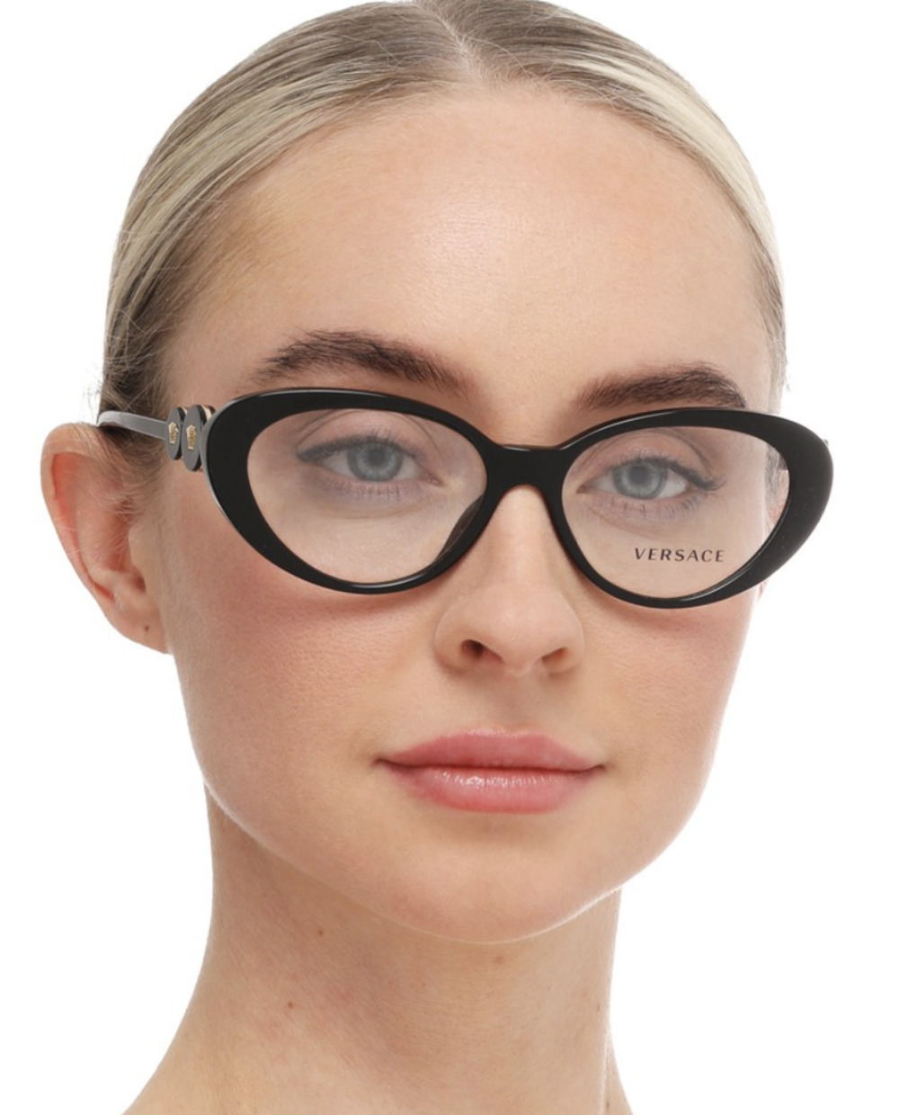 NWT Versace VE3331U-U55 Black Cat-Eye 55mm Glasses